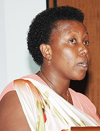 Muhanga district Mayor, Yvonne Mutakwasuku. 