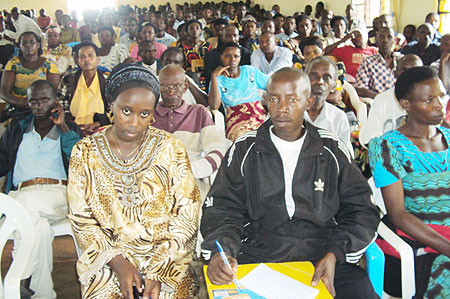 Some of the opinion leaders in a meeting. (Photo: S. Rwembeho)