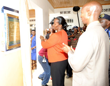 The First Lady, Jeannette Kagame inaugurating Police Hospital Kacyiru yesterday. (Photo J. Mbanda).