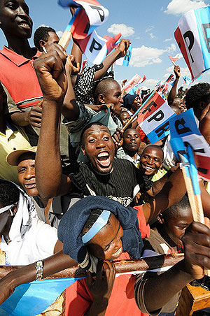 R.P.F supporters at a campaign rally