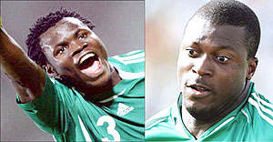 L-R : Nigeriau2019s  left back Taiwo ; Forward Yakubu