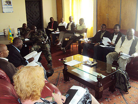 Participants share ideas during the MCC workshop on Thursday (Photo A.Gahene)