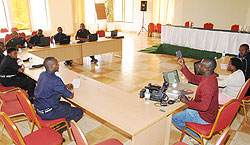 Police undergoing PR training yesterday (Photo T.Kisambira)