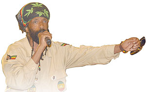 Rasta Bongoman, during his last gig at Petit Stade.