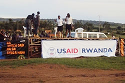 Amarebe group in a dramma that sensitised residents on Sinigurisha campaign in Nyagatare.Photo.D.Ngabonziza