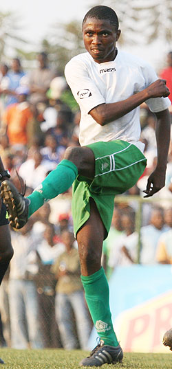 Dady Birori notched the first hat trick of the 2010-11 Primus National Football League season.  (Net photo)