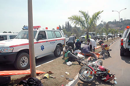 A past accident scene in Kigali City (File photo)