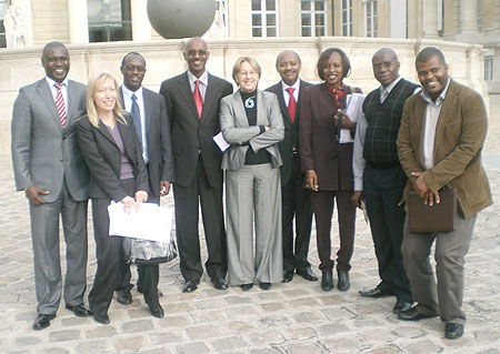 Some members of the Rwandan delegation in France