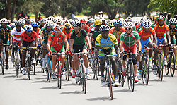 Riders pacing their bikes during the final phase of the Africa continental road cycling race in Kigali. The focus has now shifted to tour of Rwanda. (Photo T.Kisambira)