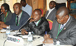 Participants from Burundi during the Amani forum meeting yesterday (Photo; J. Mbanda)