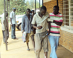 Some of the grenade victims being admitted at Nyagatare hospital (Photo_D.Ngabonziza)