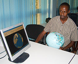 One of the teachers during the training in GIS (courtesy photo)