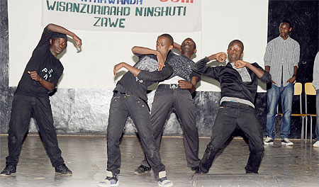 A group of upcoming dancers showcasing their dance moves.