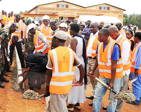 CITY BEAUTIFICATION CONTINUES; Church leaders and local officials during the exercise at Zion Temple (Photo; J. Mbanda)