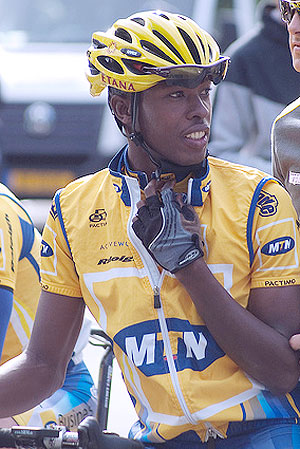 Rwanda's only professional rider Adrien Niyonshuti