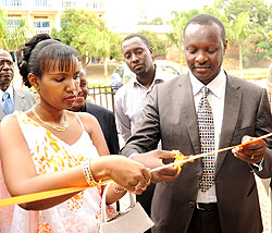 PSF Chairman Robert Baigamba opening Green witch Hotel (Photo T.Kisambira)