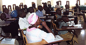 Participants during the workshop on 'Connecting Classrooms' initiative in Nyagatare Sector (Photo; D.Ngabonziza)