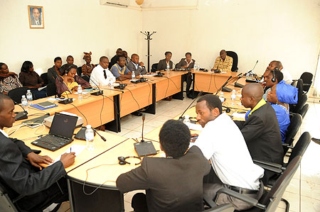 Students who completed their leadership course at the Parties' Forum headquarters yesterday (Photo T Kisambira)