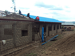 Classrooms construction have reached roofing level at different construction sites in Nyagatare district.Photo.Dan Ngabonziza.JP