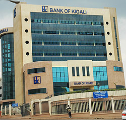 The main headquarters of BK in downtown Kigali. The Government will next year float some its shares in the bank on the Stock Market (File Photo)