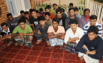 Some of the Bangladesh Nationals that were being smuggled to Mazambique. (Photo J Mbanda)