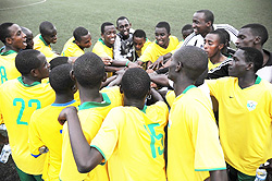 TOGETHER WE CAN; The Rwanda U-17 team during training session at Nyamirambo Stadium. Rwanda will starting Saturday host the continental U-17 championship. (Photo J Mbanda)