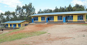 A model of the 9-YBE classroom block. The ministry has said completion of blocks countrywide is at 80%.