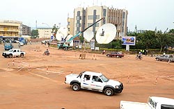 The new roundabout at the Kisementi intersection (Photo; J. Mbanda)