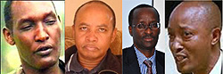 L-R : Kayumba Nyamwasa ; Patrick Karegeya ; Gerald Gahima ; Theogene Rudasingwa