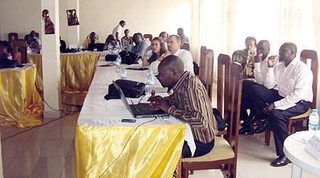 Participants during the workshop at Greenland bar and Restaurant in Nyagatare. Photo.D Ngabonziza