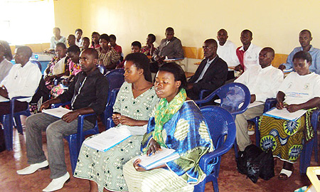 Members of the local community during the training at EER Nyagatare.Photo.D Ngabonziza