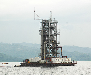 The rig at the Methane Gas plant on Lake Kivu. Government will showcase its potential at the forthcoming petroleum conference (File Photo)