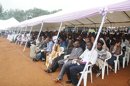 Mourners at a past Genocide commemoration event. new research has named life savers during the massacres (File Photo)