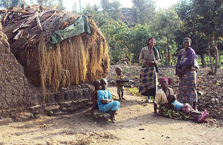 The elimination of grass thatched houses such as this one has been set at the end of next month (photo S Nkurunziza)