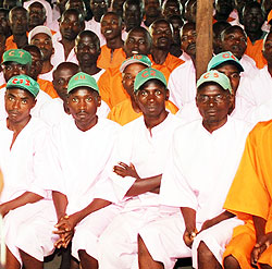 A group of inmates attaending a sensitization session (File Photo)