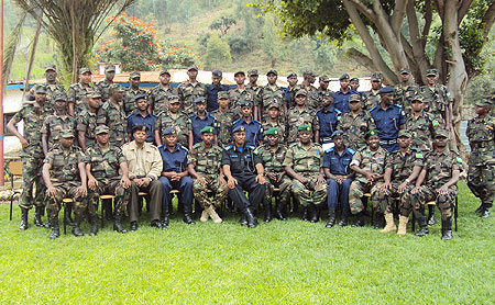 The graduates pose for a group photo after completing the training. (Photo by  A. Ngarambe)