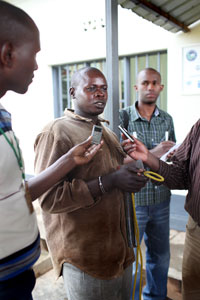 Jean De Dieu Rugwizangoga at police headquaters (Photo T.Kisambira)