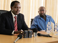 Prosecutor General Martin Ngoga addressing the press yesterday (Photo T.Kisambira)