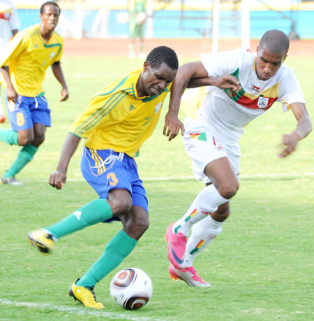 Amavubiu2019s Albert Ngabo is struggling to be fit in time for the CAN 2012 qualifier against Burundi. (File photo)