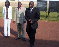 The new Gicumbi District  exective committee members (above) were urged to be accountable to the people (Photo  A.Gahene)