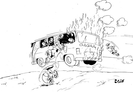 bus accident cartoon