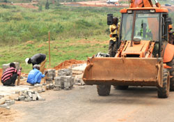 A bulldozer at the KFTZ site (Photo /T.Kisambira)