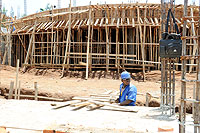 One dollar campaign building under construction at Kagugu (Photo T.Kisambira)