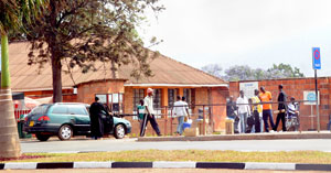 Outside of Kigali Central University Hospital ( CHU