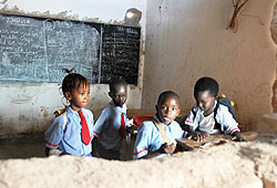 Pupils at Starlight looked on as their school was demolished on Wednesday 