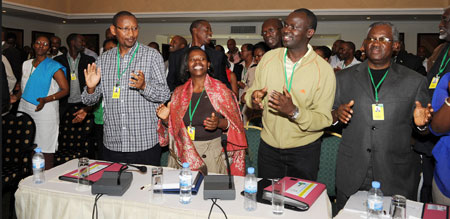 Delegates at the closing of the Leadership Retreat. (Photo Village Urugwiro)