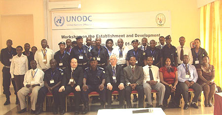 Participants pose for a group photo with their trainers ( Photo G. Mugoya)