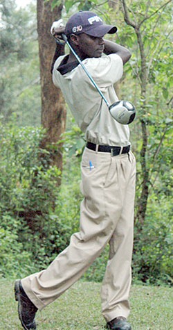 Rwanda's professional golfer Emmanuel Ruterana is yet to make the cut in the Kenya Open. (File Photo)