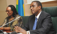 Senate president Dr Vincent Biruta and Speaker Rose Mukantabana will host their regional counterparts (File Photo)