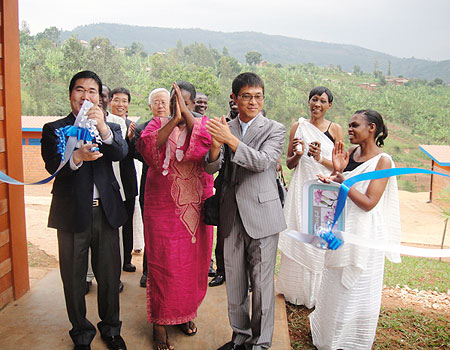 KOICA officials commissioning the new school complex in Musambira Sector, Kamonyi District (Courtesy photo)